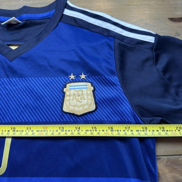 Argentina National Team Soccer Jersey Blue AFA Messi 10 Away Short Sleeve FIFA - Picture 5 of 8